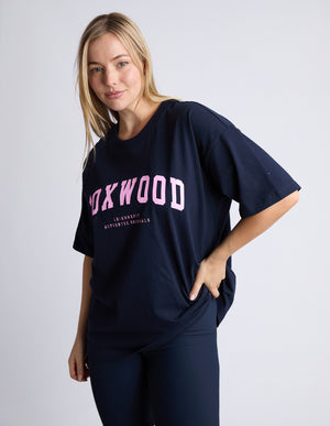 Interval Tee / Navy / Neon Pink | Foxwood Foxwood