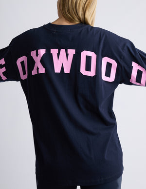Interval Tee / Navy / Neon Pink | Foxwood Foxwood