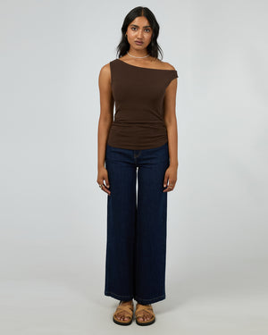 Kylie Off Shoulder Top / Brown | All About Eve All About Eve