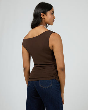Kylie Off Shoulder Top / Brown | All About Eve All About Eve
