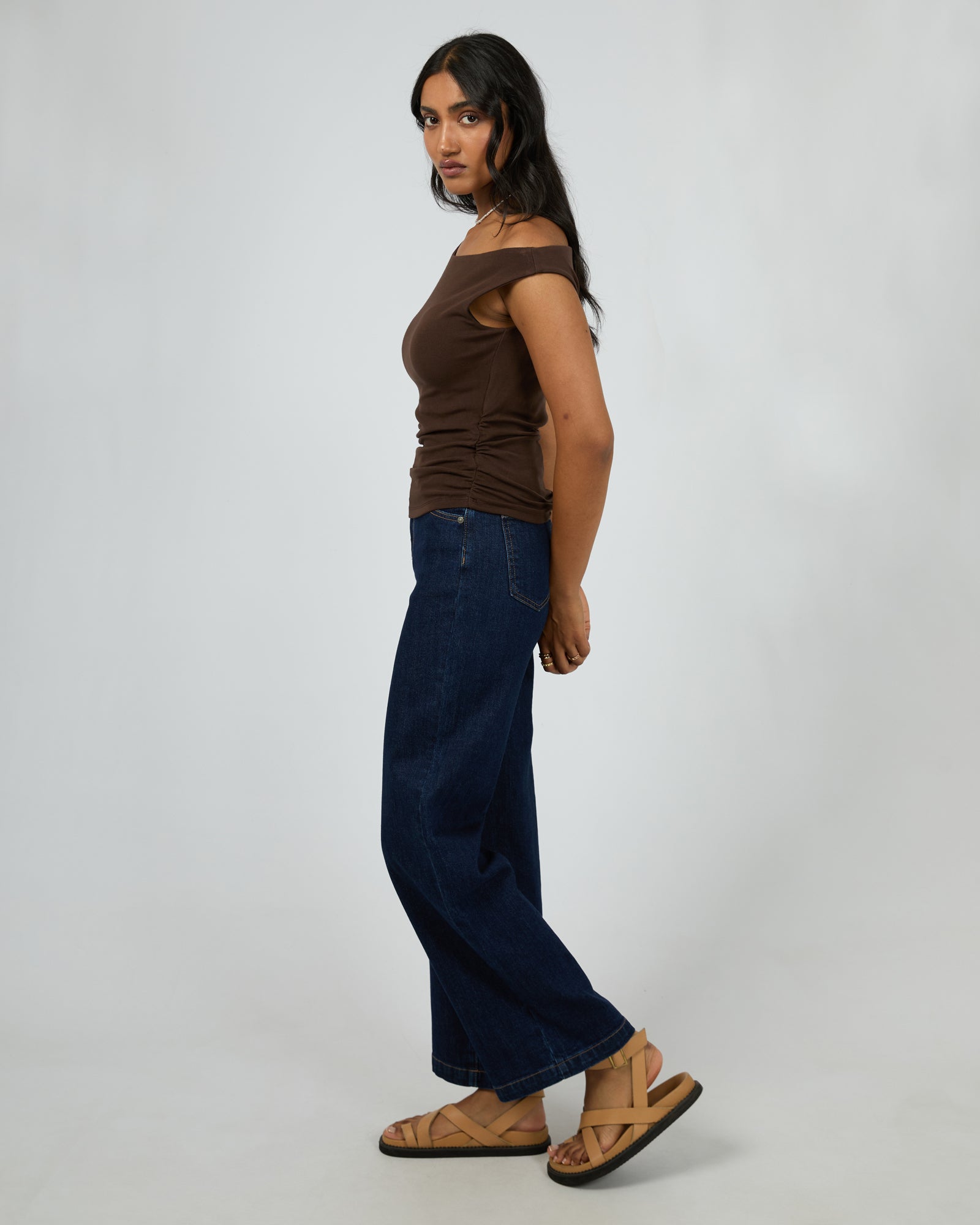 Kylie Off Shoulder Top / Brown | All About Eve All About Eve