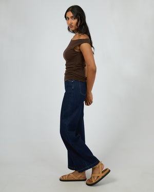 Kylie Off Shoulder Top / Brown | All About Eve All About Eve