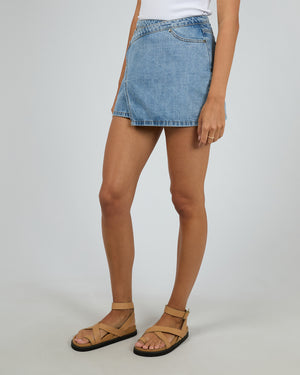 Lenni Mini Skort / Light Blue Denim | All About Eve All About Eve