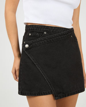 Lenni Mini Skort / Washed Black | All About Eve All About Eve