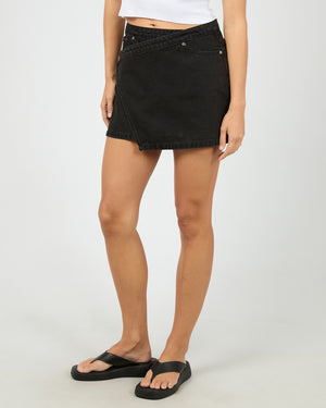 Lenni Mini Skort / Washed Black | All About Eve All About Eve