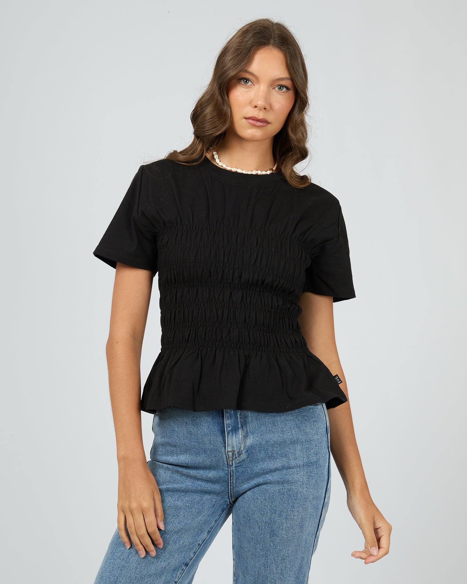 Lipa Ruched Top / Black | All About Eve All About Eve