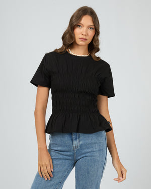 Lipa Ruched Top / Black | All About Eve All About Eve