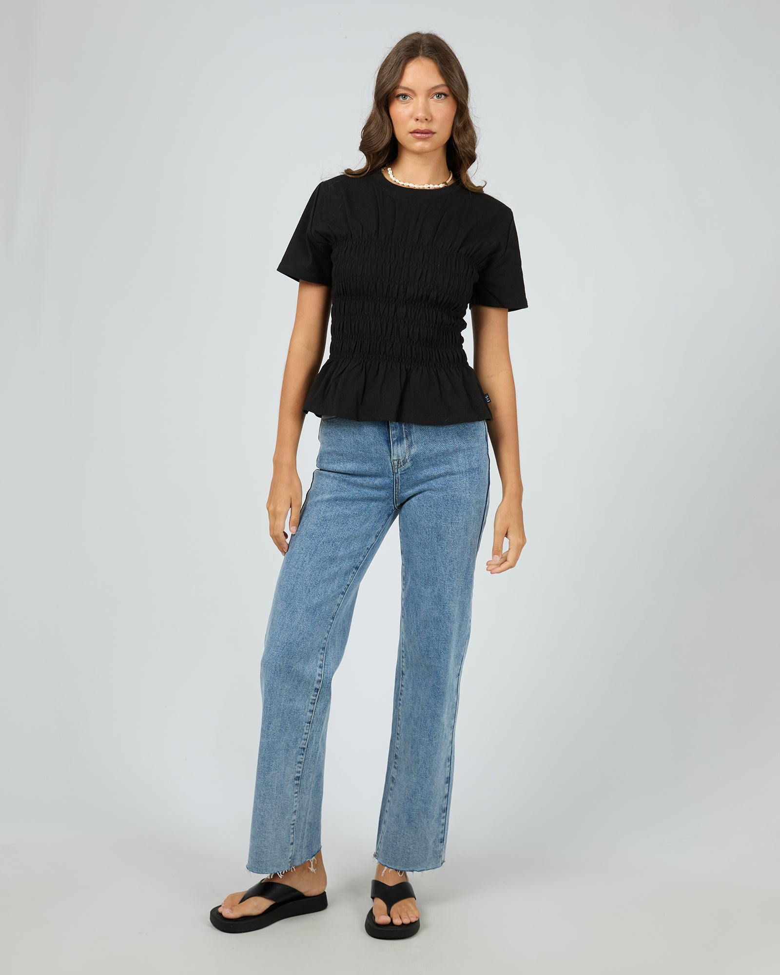 Lipa Ruched Top / Black | All About Eve All About Eve