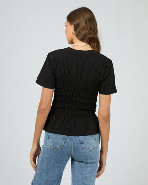 Lipa Ruched Top / Black | All About Eve All About Eve