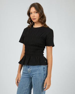 Lipa Ruched Top / Black | All About Eve All About Eve