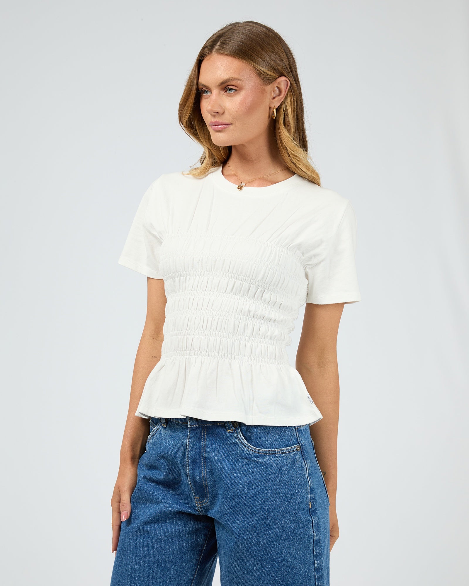 Lipa Ruched Top / White | All About Eve All About Eve