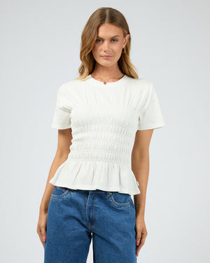 Lipa Ruched Top / White | All About Eve All About Eve