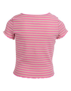 Lottie Rib Tee / Pink | Eve Girl Eve Girl