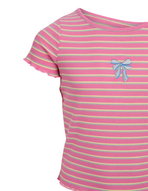 Lottie Rib Tee / Pink | Eve Girl Eve Girl