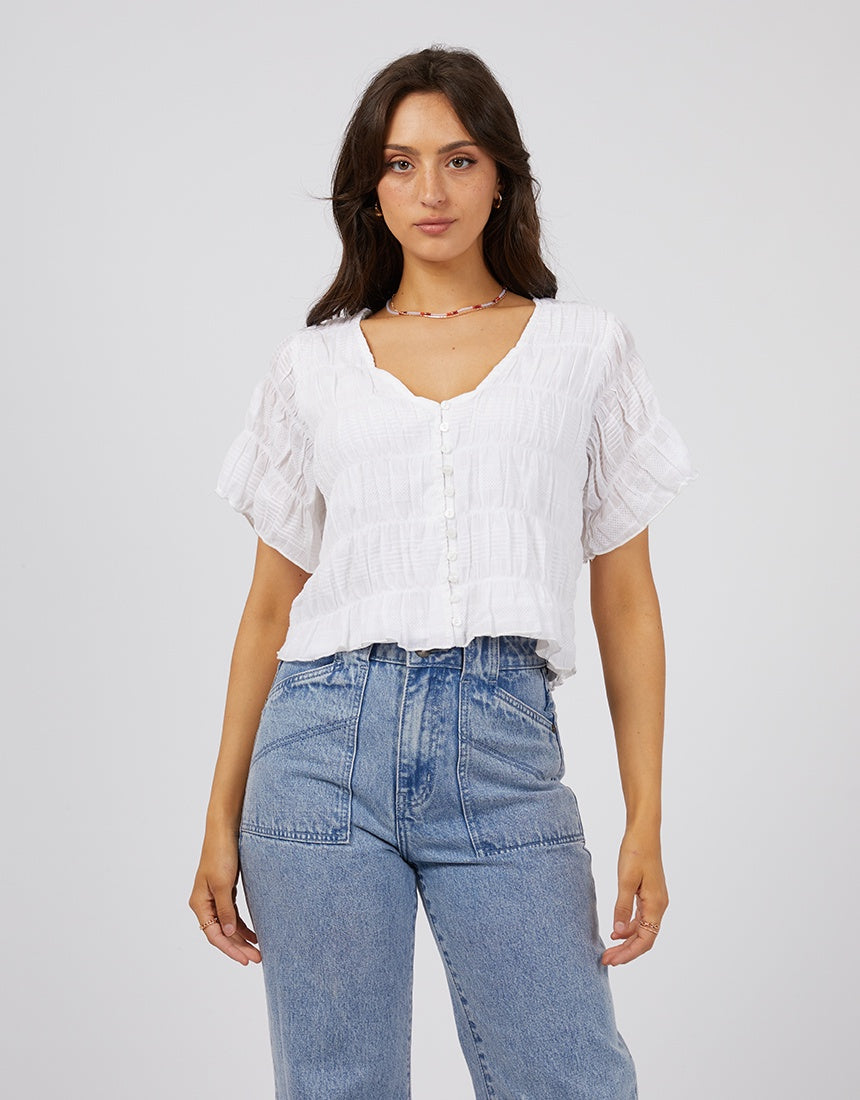 Maude Short Sleeve Shirt / White | All About Eve All About Eve