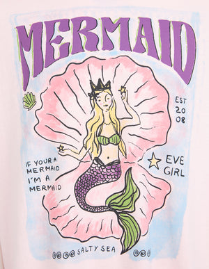 Mermaid Ringer Tee / Purple/ Pink | Eve Girl Eve Girl