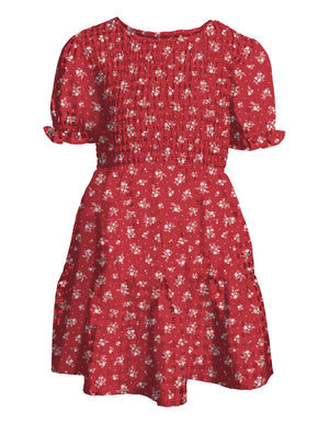 Poppy Shirred Dress / Red | Eve Girl Eve Girl