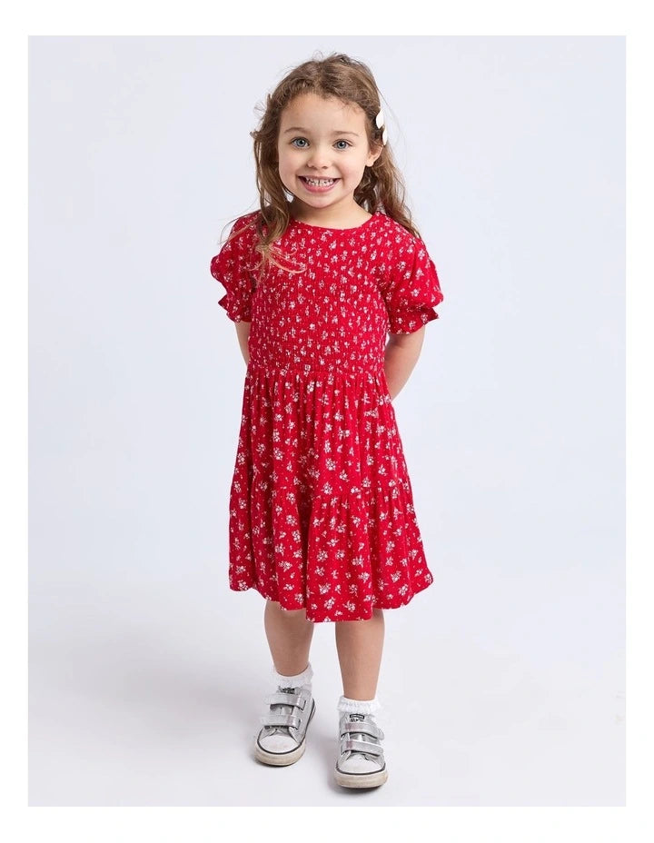 Poppy Shirred Dress / Red | Eve Girl Eve Girl