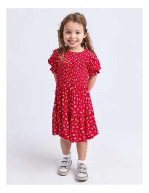 Poppy Shirred Dress / Red | Eve Girl Eve Girl