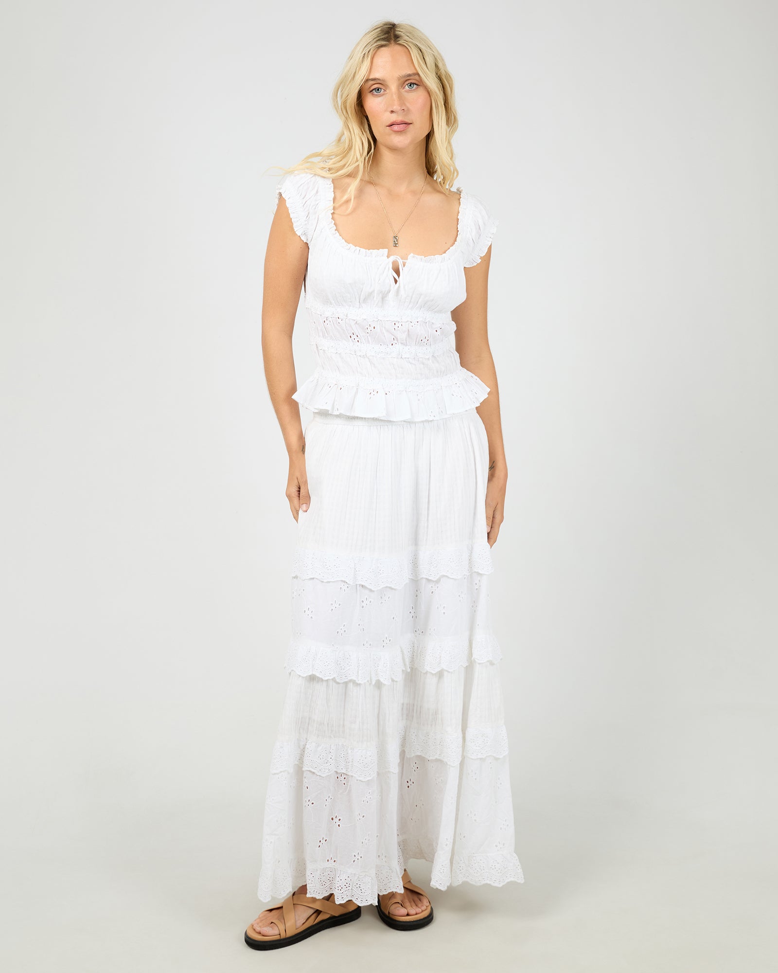 Rain Short Sleeve Top / White / All About Eve All About Eve