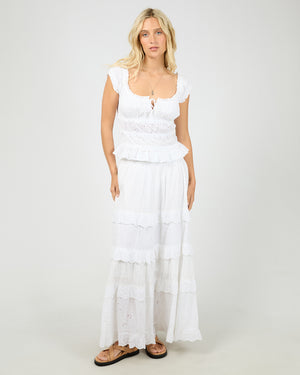 Rain Short Sleeve Top / White / All About Eve All About Eve