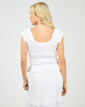 Rain Short Sleeve Top / White / All About Eve All About Eve