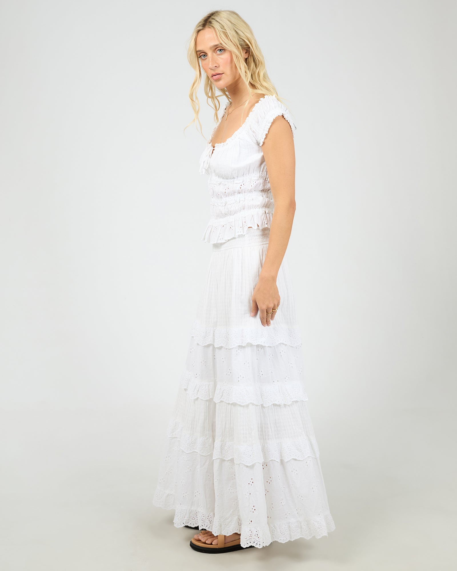 Rain Short Sleeve Top / White / All About Eve All About Eve