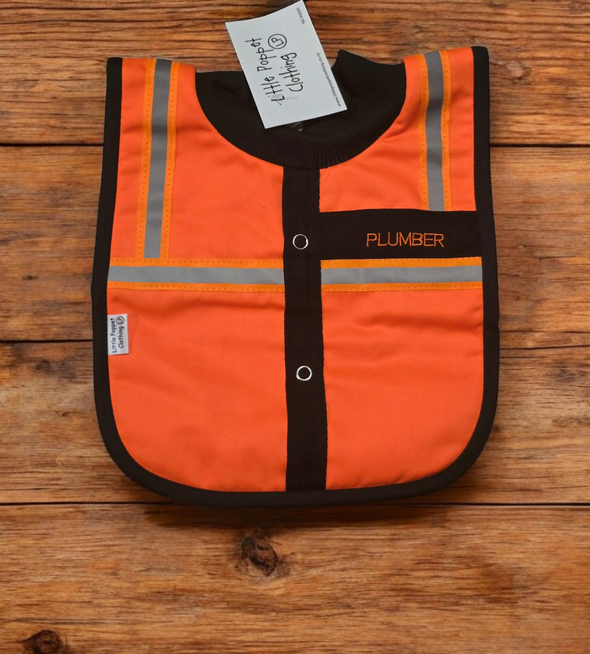 Baby Bib - Plumber Little Poppet Clothing