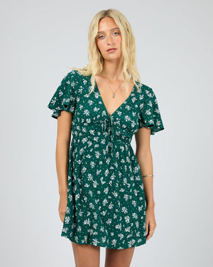 Harlow Mini Dress / Green Print | All About Eve All About Eve