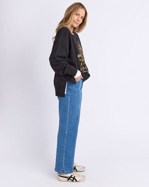 Fleur Charm Crew / Black | Foxwood Foxwood