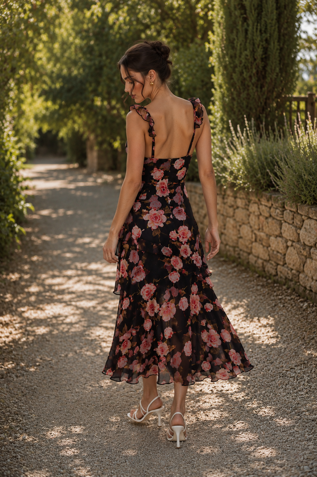 Mystic Blooms Maxi Dress | Navy Floral Not specified