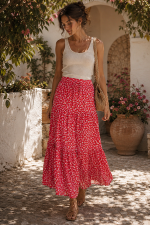 Dolly Maxi Skirt / Red | All About Eve All About Eve