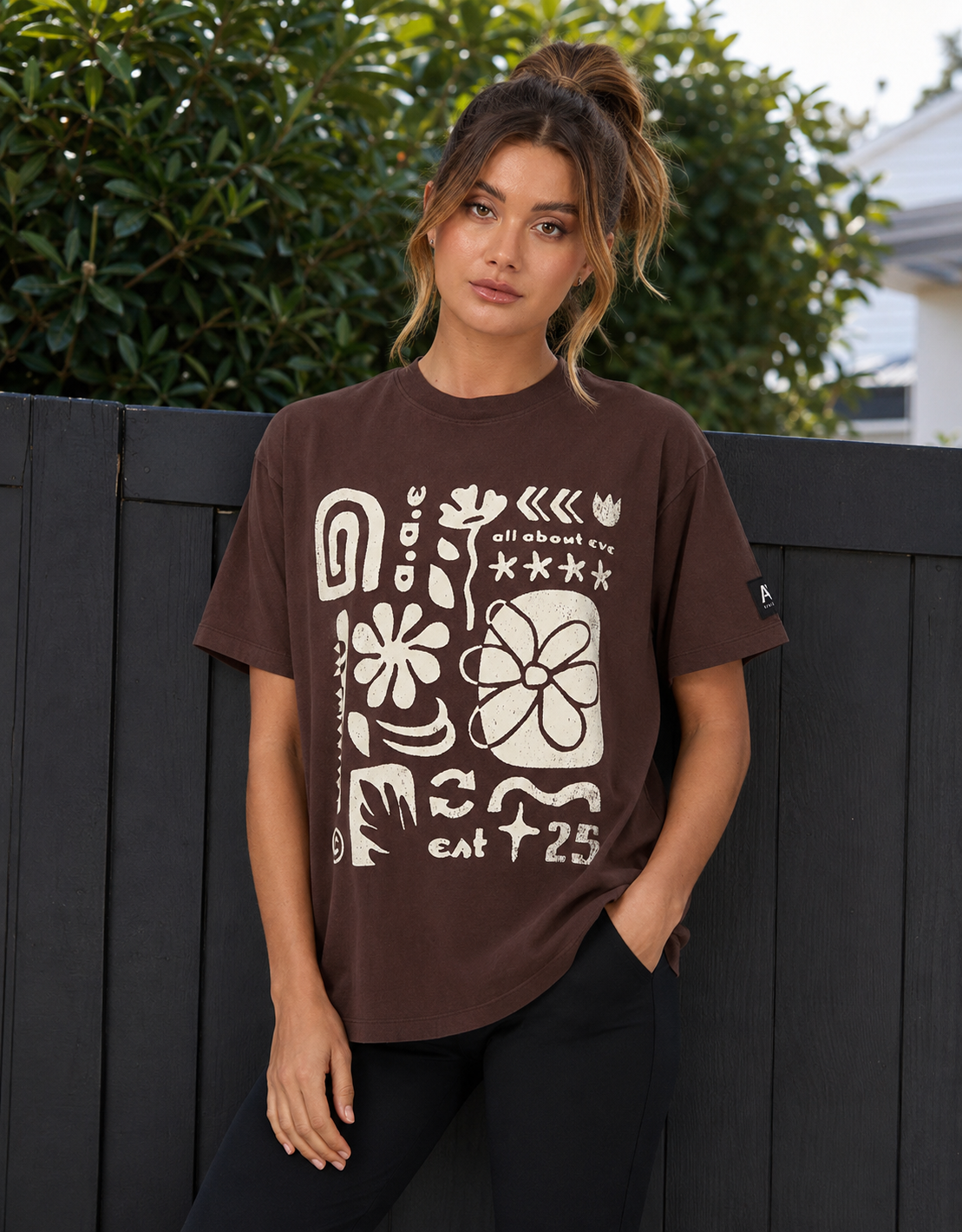 Elements Oversized Tee / Brown | All About Eve All About Eve