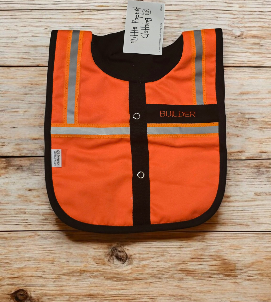 Baby Bib - Builder Little Poppet Clothing