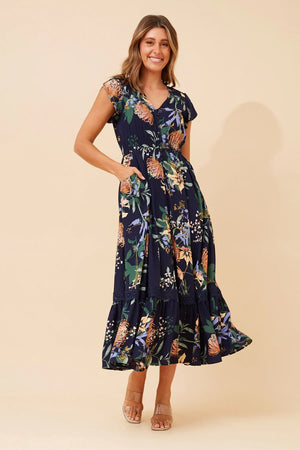Isla Maxi Dress / Navy Floral Caroline K Morgan
