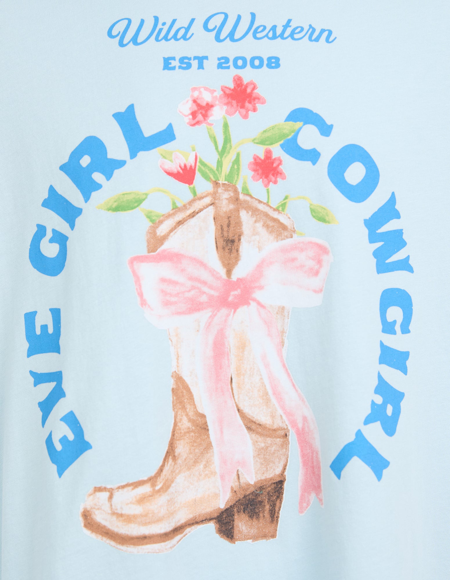Rodeo Ringer Tee / Light Blue | Eve Girl Eve Girl
