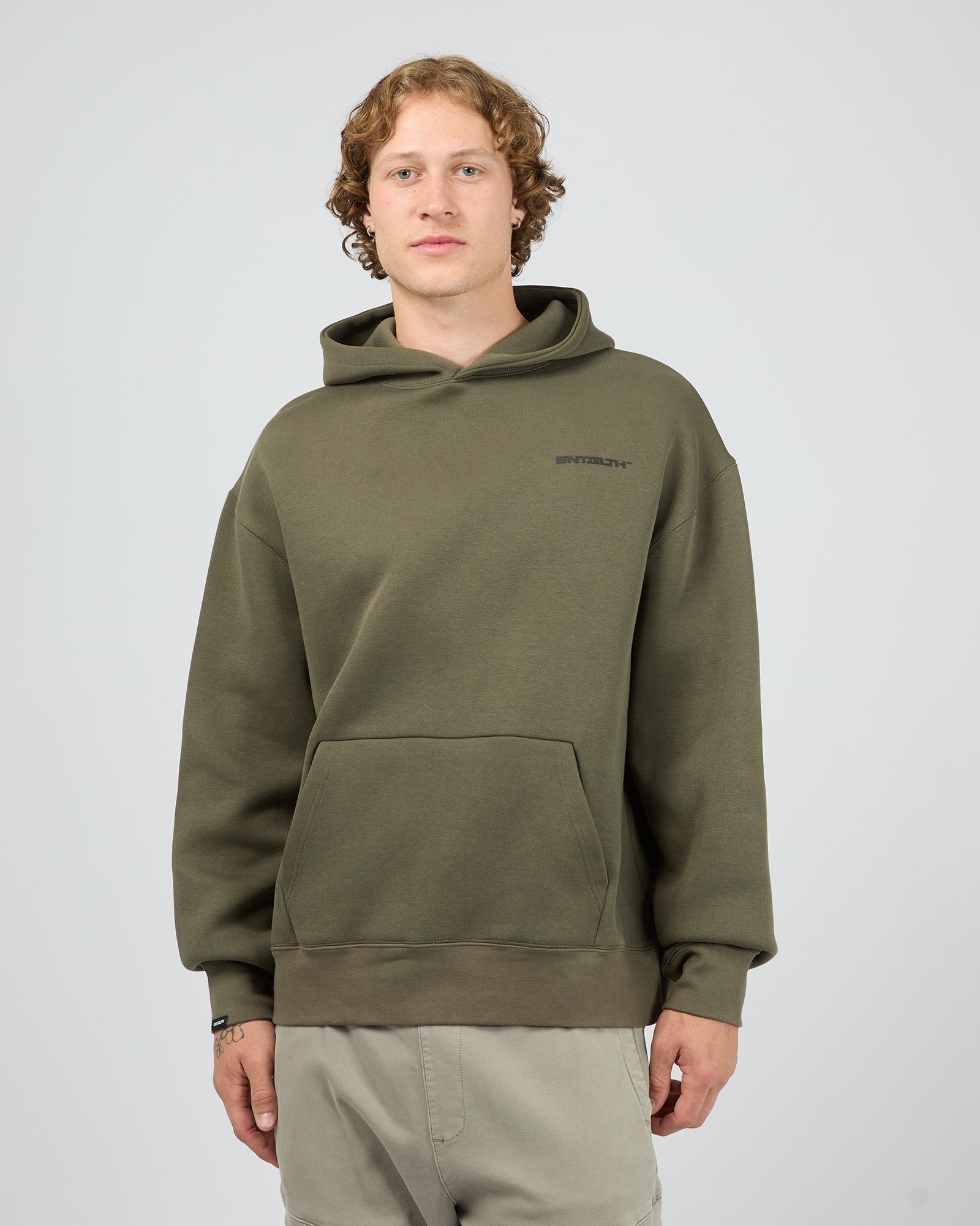 Sensor Hoodie / Khaki | St Goliath Mens St Goliath