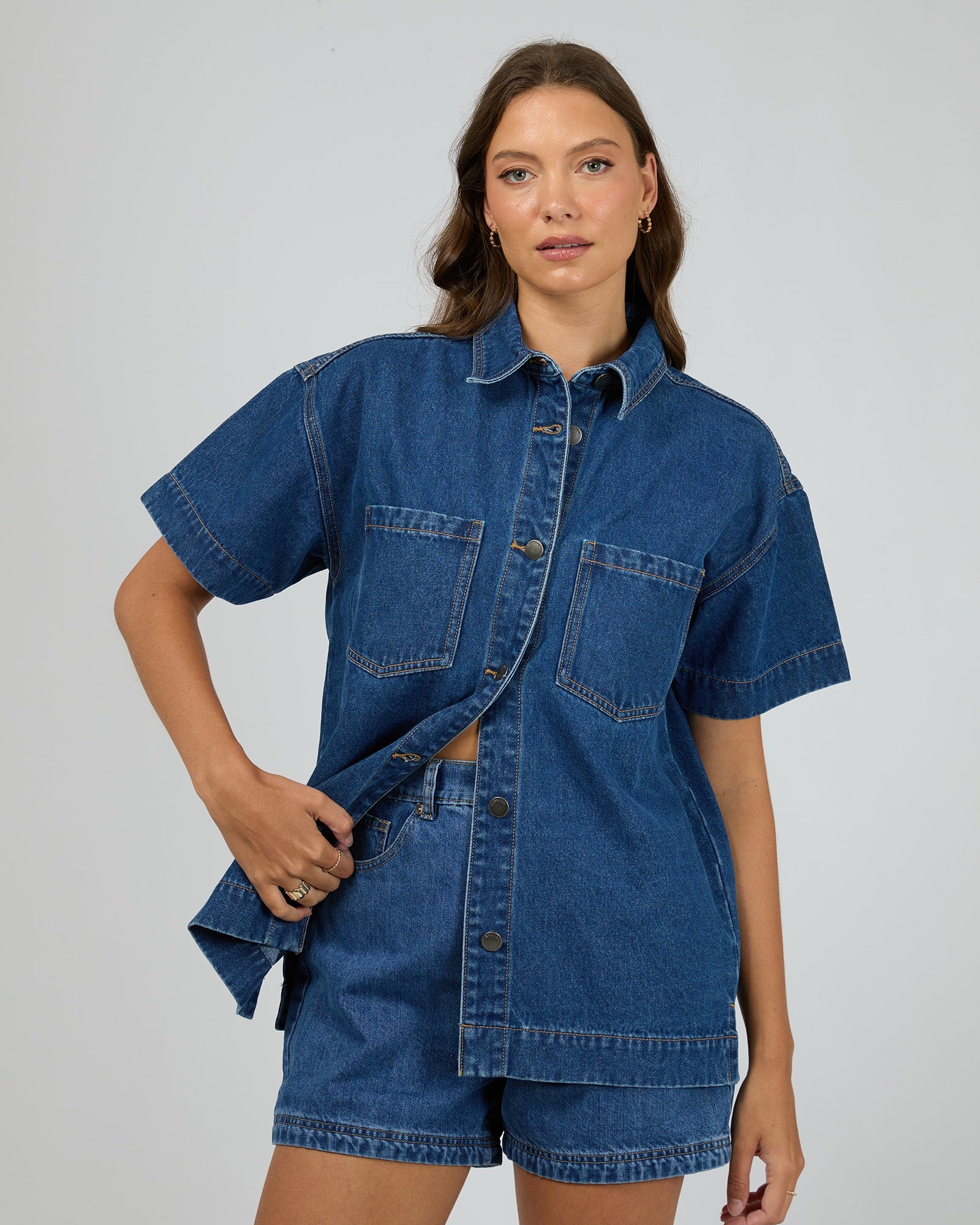Simi Denim Shirt / Heritage Blue | All About Eve All About Eve