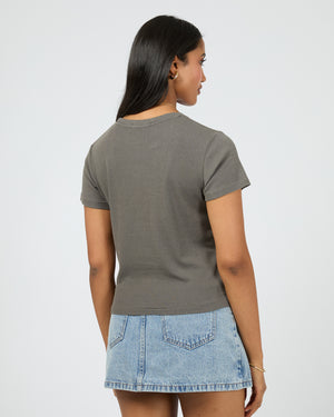 South Western Baby Tee / Charcoal | All About Eve All About Eve
