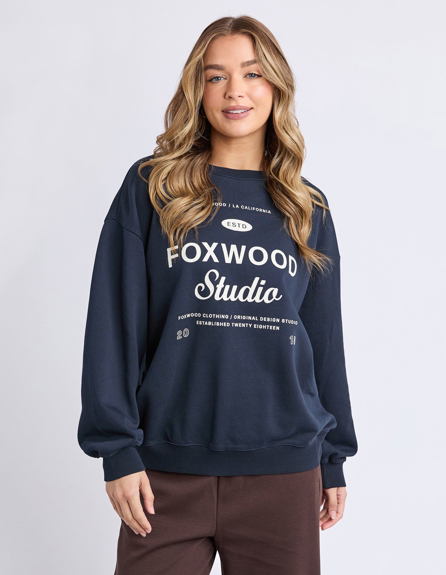 Studio Oversized Crew / Navy | Foxwood Foxwood