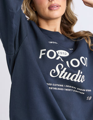 Studio Oversized Crew / Navy | Foxwood Foxwood