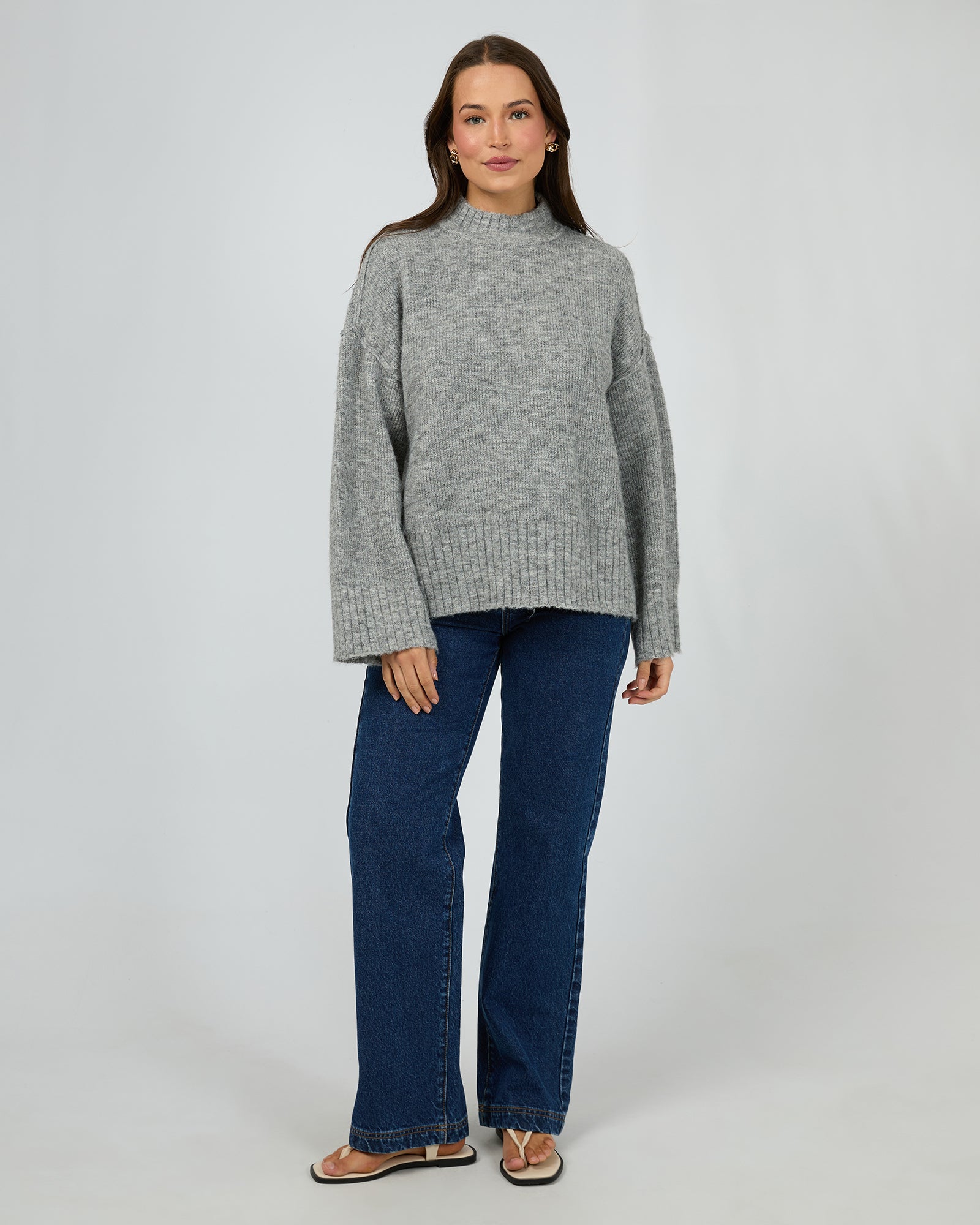 Suki Knit Jumper / Grey Marle | Silent Theory Silent Theory