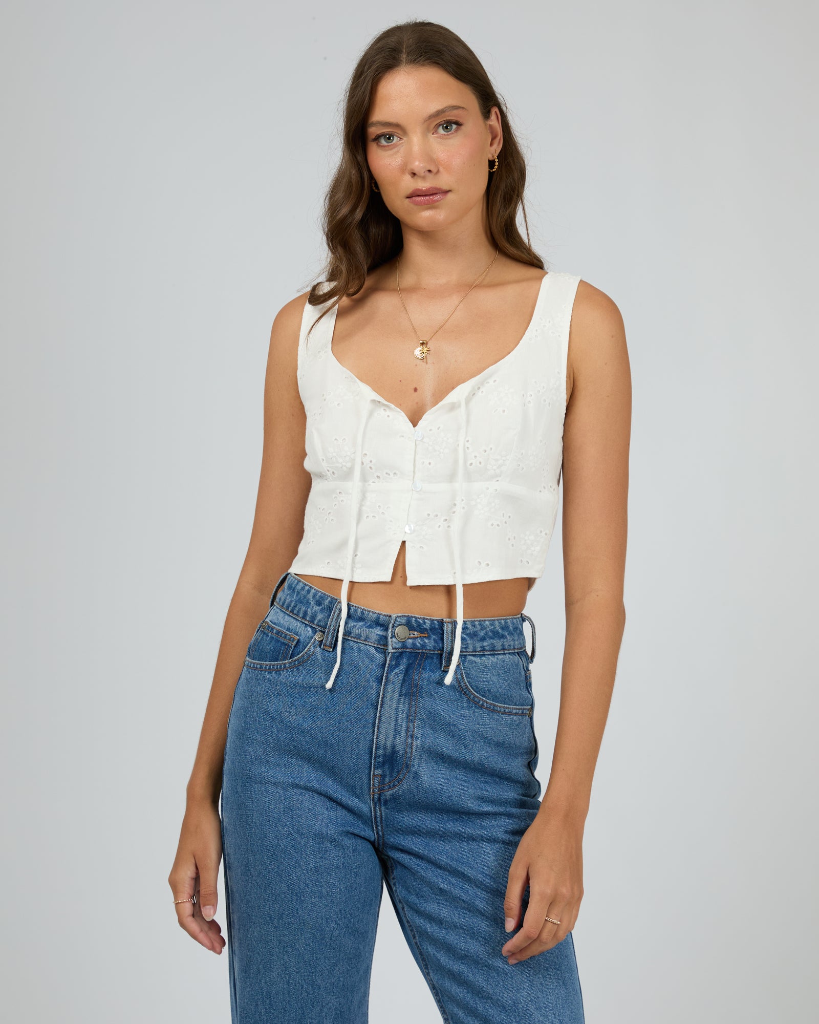 Sutton Broderie Top Vintage / White | All About Eve All About Eve
