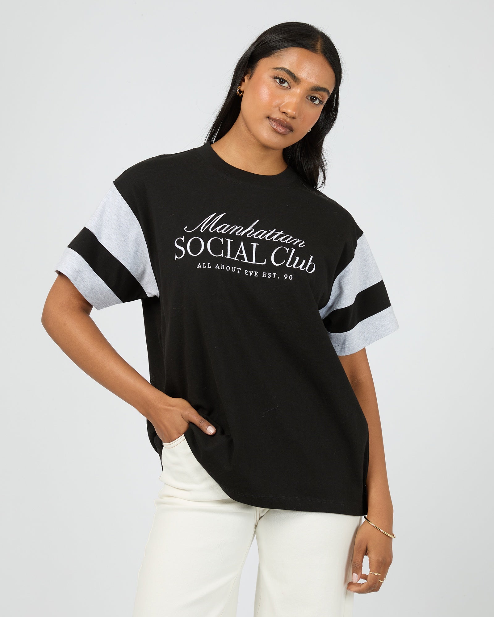 Varsity Club Relaxed Tee / Black | All About Eve All About Eve