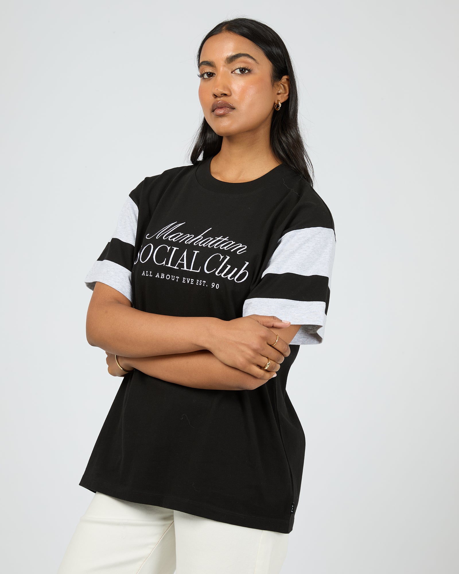 Varsity Club Relaxed Tee / Black | All About Eve All About Eve