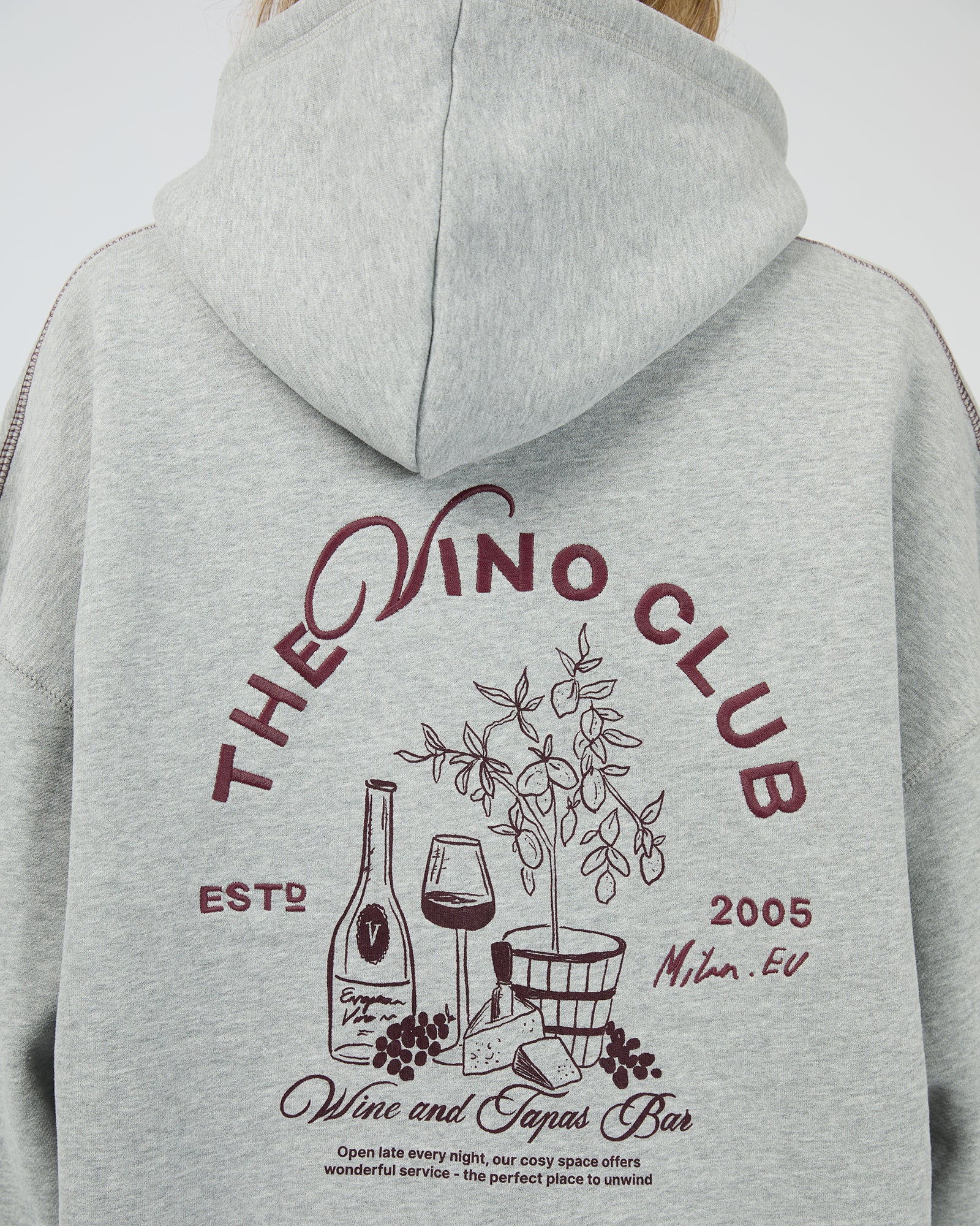 Vino Relaxed Hoodie / Grey Marle All About Eve
