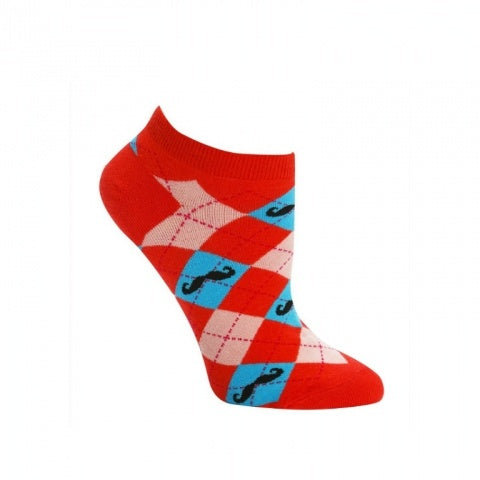 Female Ankle Socks - Moustache Not specified