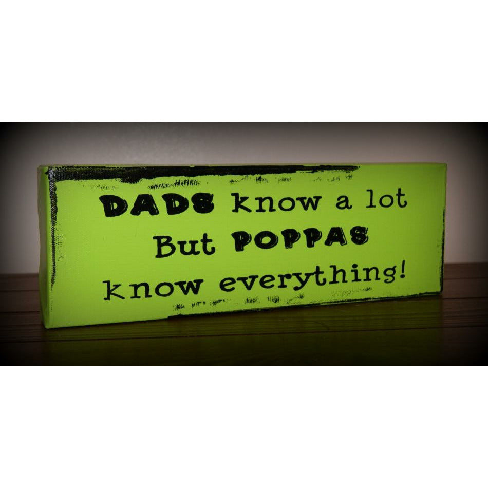 Poppas Knows Everything 4x12" Nufin Fitz