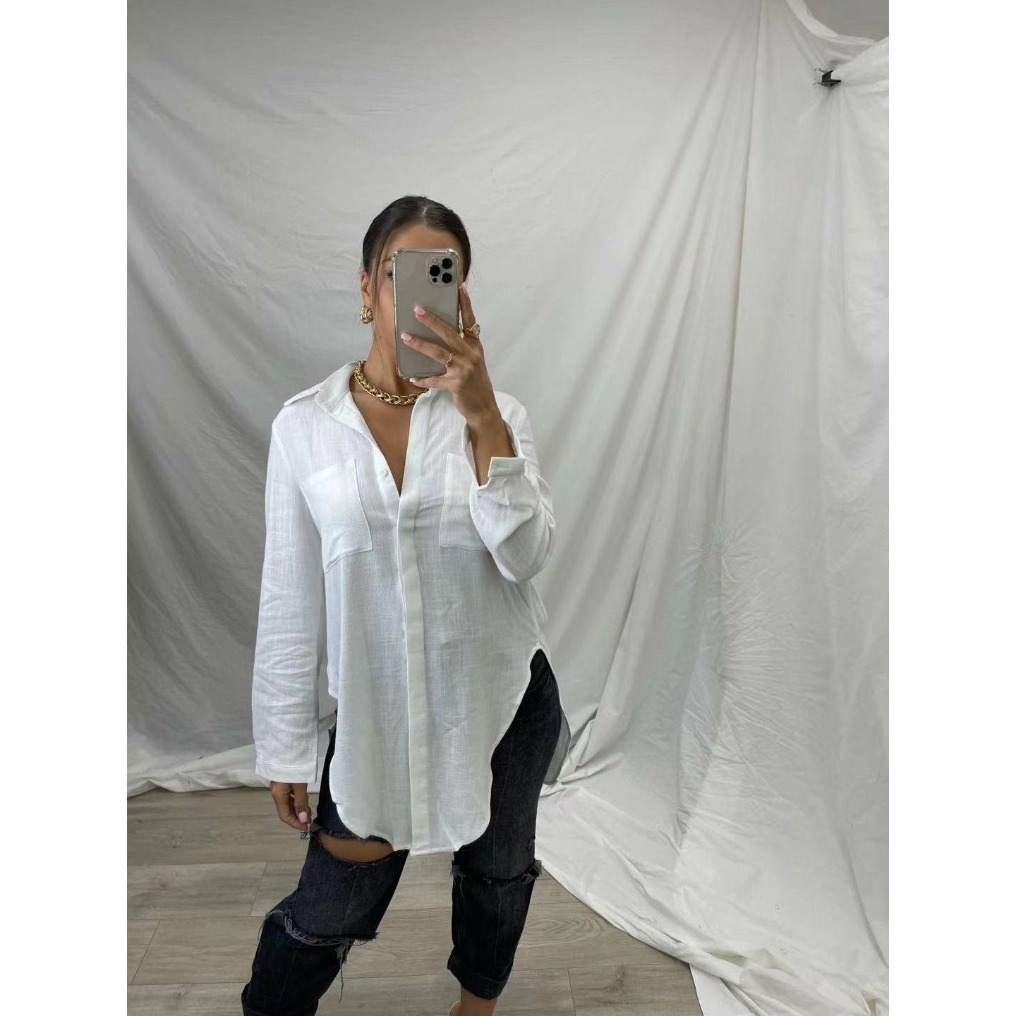 Maxi Shirt - White Not specified