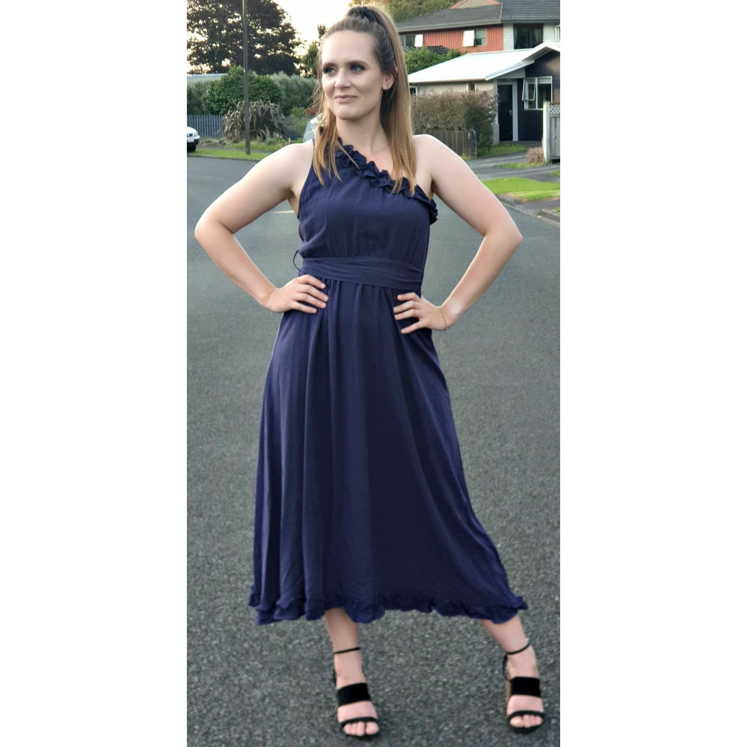 Nina Dress - Navy Not specified
